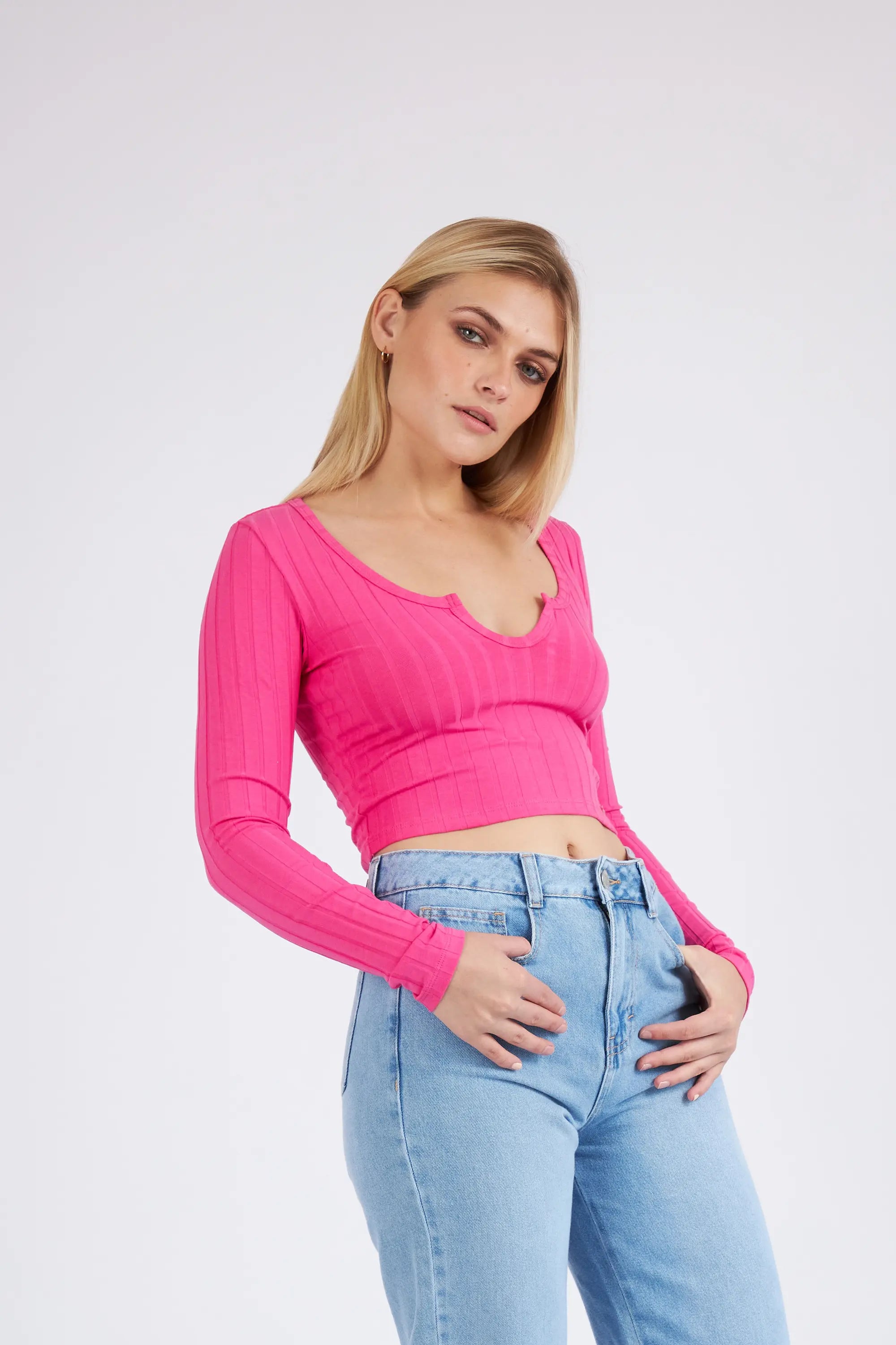 Top Celeste M/Larga - VDK5851